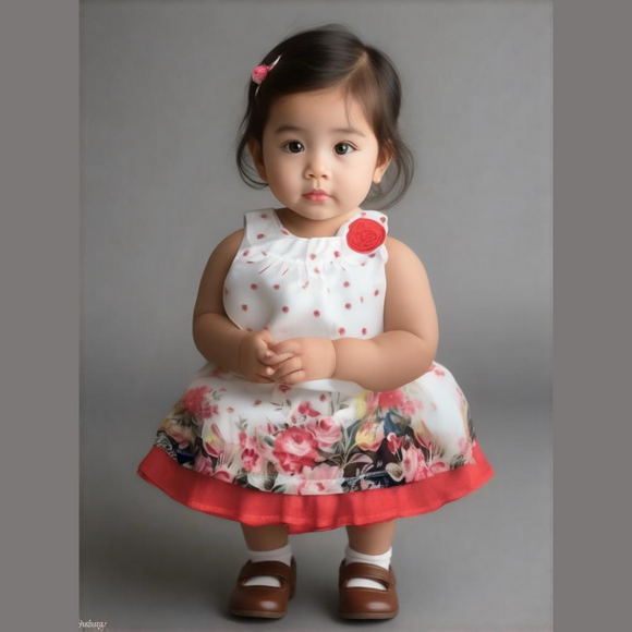 FLORAL dress. Blueberi Boulevard. Red. 4T. NWT - Picture 2 of 2